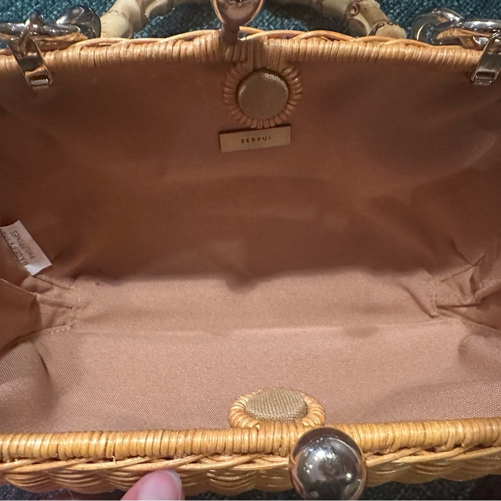Serpui Rose Wicker Bag - Picture 7 of 9